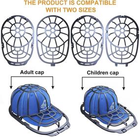 img 3 attached to 🧢 Efficient Hat Washer for Washing Machine, 2 Pack - Clean & Restore Baseball Caps with Eiito Hat Cleaner. Dishwasher-Friendly Hat Shaper, 2 Sizes - 4 Pcs Hat Cage Rack Frame for Adults and Children