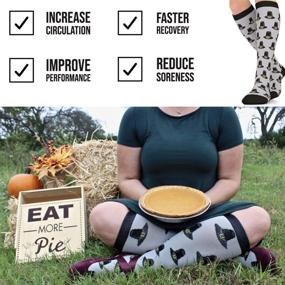 img 3 attached to 🧦 Go2Socks Holiday Compression Socks for Women and Men - Perfect for Nurses, Runners - 15-20 mmHg Medical Stockings