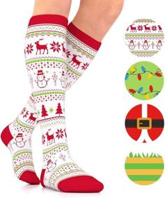 img 4 attached to 🧦 Go2Socks Holiday Compression Socks for Women and Men - Perfect for Nurses, Runners - 15-20 mmHg Medical Stockings