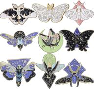 🦋 9-piece cool horror butterfly enamel pins set: spooky and stylish lapel brooches for backpacks & jewelry logo