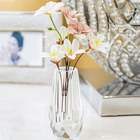 img 1 attached to 🌸 Donoucls Mini Crystal Flower Bud Vase - Elegant Tabletop Decor, Perfect for Home or Dinner Table - Dimensions 2.4" x 4.7