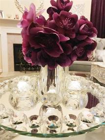 img 2 attached to 🌸 Donoucls Mini Crystal Flower Bud Vase - Elegant Tabletop Decor, Perfect for Home or Dinner Table - Dimensions 2.4" x 4.7