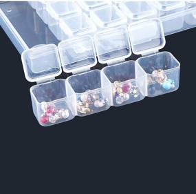 img 3 attached to 🔹 Organize and Store Your Diamond Painting Supplies with Qualsen's 28 Grids Diamond Painting Storage Containers: Perfect DIY Diamond Art Accessories for Crafters - Plastic Box, 5D Diamond Bead Storage, Embroidery, Nail Art, and Drill Organizer (Set of 2)