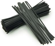 flixall premium quality reusable black plastic coated twist ties for household and office use - pack of 100, 5 inches logo