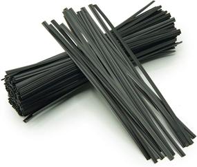 img 4 attached to Flixall Premium Quality Reusable Black Plastic Coated Twist Ties for Household and Office use - Pack of 100, 5 inches