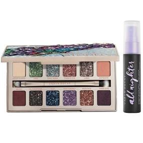 img 4 attached to 💎 Enhance Your Look with Urban Decay Eye Makeup Set - Stoned Vibes Eyeshadow Palette + Travel Size All Nighter Long-Lasting Makeup Setting Spray