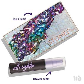 img 3 attached to 💎 Enhance Your Look with Urban Decay Eye Makeup Set - Stoned Vibes Eyeshadow Palette + Travel Size All Nighter Long-Lasting Makeup Setting Spray