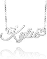 💎 exquisite personalized name necklace: 925 sterling silver heart symbol initial necklace - perfect gift for women and girls logo