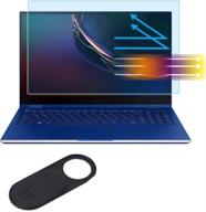 💡 samsung galaxy book flex 15.6" anti blue light glare screen protector: complete eye protection filter w/ uv blocking, fingerprint reduction, & whole screen guard logo