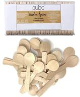 🌱 110-pack of eco-friendly mini wooden spoons - 3.9-inch, disposable, biodegradable cutlery for desserts, parties, and events - compostable tiny wood utensils - superior to bamboo palm logo