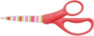 🎅 westcott 8 inch straight holidazed scissors - festive red handle with stripes logo