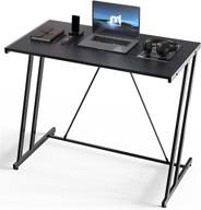 🖥️ mehoom study desk: stylish and functional computer desk for home office - small space office desk with modern simple design - 35.4" black corner desk - ideal writing desk & laptop table логотип