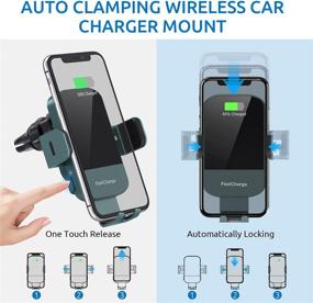 img 2 attached to 🚗 CHGeek Wireless Car Charger: Fast Qi Charging, Auto Clamping Mount for iPhone 13/Xs, Samsung Galaxy S21/Note 20