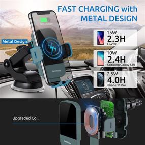 img 3 attached to 🚗 CHGeek Wireless Car Charger: Fast Qi Charging, Auto Clamping Mount for iPhone 13/Xs, Samsung Galaxy S21/Note 20