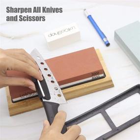 img 1 attached to 🔪 Whetstone Sharpener with Professional Sharpening, Flattening Abrasive, and Finishing Products