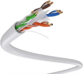 img 1 attached to 🔌 Dripstone 600004 Cat6 UTP Solid Cable 23AWG/LAN Network Ethernet RJ45 Wire -1000ft (304.8m) - White: Efficient Connectivity Solution