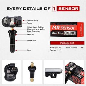 img 2 attached to 🔧 MaxiTPMS Autel 2 в 1 программный MX-Sensor - Продвинутый мониторинг давления в шинах с оригинальными резьбовыми клапанами 1-Sensor для TS408/TS508/TS608 (Резина)