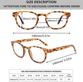 img 2 attached to 👓 Ultimate Blue Light Protection: 3 Pack Trendy Spring Hinge Reading Glasses with Anti-Blue Ray Filter for Men and Women