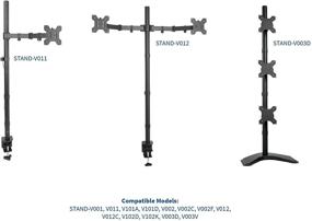 img 1 attached to 🖥️ VIVO PT-SD-PL01B - Extra Tall 39 Inch Black Steel 3 Section Monitor Stand Pole, Sturdy Center Pole for Monitor Mounts