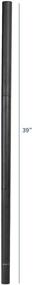 img 2 attached to 🖥️ VIVO PT-SD-PL01B - Extra Tall 39 Inch Black Steel 3 Section Monitor Stand Pole, Sturdy Center Pole for Monitor Mounts