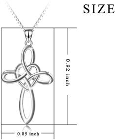 img 2 attached to Stunning YFN Celtic Knot Cross Necklace: Exquisite Infinity Love Heart Pendant in Sterling Silver