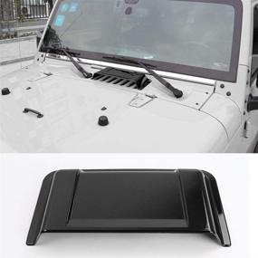 img 3 attached to 🚙 Enhance Your Jeep Wrangler with JeCar Hood Vent Hood Scoop Vent Cover in Black (1997-2017 TJ JK Unlimited)