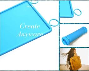 img 2 attached to 🔵 Premium Hot Glue Gun Mat - Non-stick Silicone Gluing Mat, Reusable Glue Pad for Glue Gun (Blue)