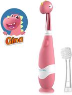 🦖 papablic gina sonic electric toothbrush with adorable dinosaur covers for babies and toddlers (ages 1-3) logo