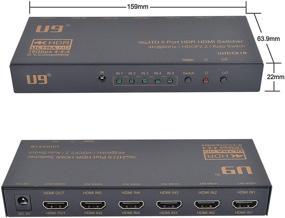 img 3 attached to 🔌 U9 ViewHD 5 Port HDMI 2.0 5x1 5 in 1 Out Ultra HD UHD Switch Switcher Selector, Support 4K@60Hz, 1080P@120Hz, HDCP 2.2, FreeSync HDR & Dolby Vision - Model: UHD5X1B