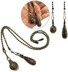 img 2 attached to 🔗 Hyamass Vintage Hollow Out Charm Pendant Ceiling Fan Danglers - Elegant Fan Pulls with Extender & Ball Chain Connector