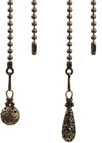 img 4 attached to 🔗 Hyamass Vintage Hollow Out Charm Pendant Ceiling Fan Danglers - Elegant Fan Pulls with Extender & Ball Chain Connector