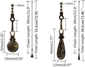 img 3 attached to 🔗 Hyamass Vintage Hollow Out Charm Pendant Ceiling Fan Danglers - Elegant Fan Pulls with Extender & Ball Chain Connector