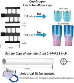 img 2 attached to 🔧 Набор аксессуаров для поддержки чашки для ручных работ | 2 вставки для фиксации чашек и 1 волшебная палочка | Подходит для чашек объемом от 20 до 50 унций | Универсальная совместимость | Приспособление для вертушки для чашек