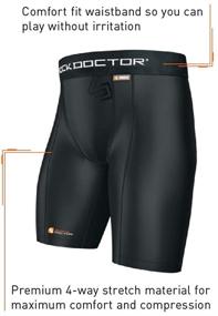 img 1 attached to 🩲 Enhance Performance with Shock Doctor Compression Short Pocket - Ultimate Active Men's Clothing