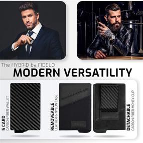img 3 attached to FIDELO Minimalist Wallet Men Removable: The Perfect Versatile Wallet for Men