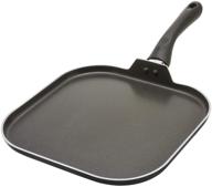 🌿 explore the ecolution artistry non-stick square griddle: easy to clean, comfortable handle, even heating - 11 inch, black logo