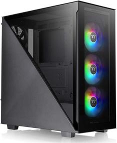 img 4 attached to 🖥️ Thermaltake Divider 300 ARGB Triangular Case with Type-C (USB 3.1 Gen 2) and Water Cooling Support - ATX Mid Tower Computer Case with 3 Pre-Installed 120mm ARGB Rear Fans (CA-1S2-00M1WN-01)