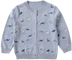 img 4 attached to Vimfashi Button Knitted Cardigan Sweater Apparel & Accessories Baby Boys