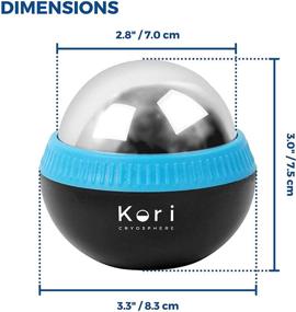 img 1 attached to Kori Cryosphere Cold Massage Roller Ball: 6-Hour Cold/Hot Relief, Rapid Recovery, Inflammation Reduction – Removable Ball, Ice Roller, and Myofascial Release – Perfect Massage Gifts