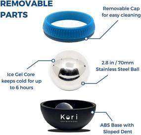 img 3 attached to Kori Cryosphere Cold Massage Roller Ball: 6-Hour Cold/Hot Relief, Rapid Recovery, Inflammation Reduction – Removable Ball, Ice Roller, and Myofascial Release – Perfect Massage Gifts