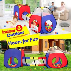 img 1 attached to 🏠 Exploring Fun: Tunnels Toddler Children Outdoor Playhouse