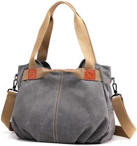 img 4 attached to Сумки DOURR винтажные плечевые сумки для покупок для женщин & кошельки