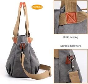 img 2 attached to Сумки DOURR винтажные плечевые сумки для покупок для женщин & кошельки