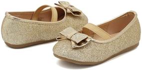 img 3 attached to 👠 Sparkly Flats with Bowknot for Toddlers' Wedding - CIOR Glitter Girls' Shoes