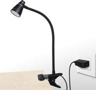 💡 cesunlight led clip desk lamp: adjustable color temperature for brighter illumination - headboard & bed reading light with strong clamp (black) логотип