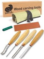 beavercraft wood carving chisel set sc01 - complete gouge wood carving tools kit with rolling pouch, leather strop, and polishing compound kit - radial gouges, flat chisel, and bent gouge (chisel set) logo