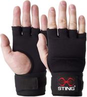 🥊 sting elastic quick wrap gloves: weightlifting, bodybuilding, powerlifting, crossfit support for hand, wrist, knuckle, fist & finger, olympic sponsors logo