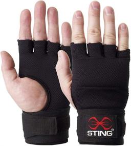 img 4 attached to 🥊 STING Elastic Quick Wrap Gloves: Weightlifting, Bodybuilding, Powerlifting, Crossfit Support for Hand, Wrist, Knuckle, Fist & Finger, Olympic Sponsors