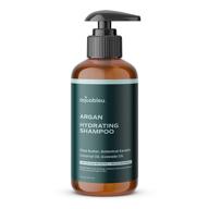 🧴 aquableu argan shampoo: moisturizing & restorative for dry, damaged & curly hair – natural argan & jojoba oil – sulfate & paraben free – color treated hair solution – for men & women (16 oz) logo
