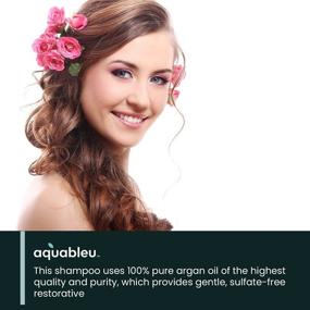 img 3 attached to 🧴 Aquableu Argan Shampoo: Moisturizing & Restorative for Dry, Damaged & Curly Hair – Natural Argan & Jojoba Oil – Sulfate & Paraben Free – Color Treated Hair Solution – For Men & Women (16 oz)